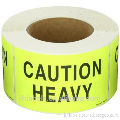 Rectangle Special Handling Label, "Caution - Heavy", 5" Length x 3" Width (Roll of 500)
